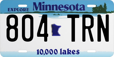 MN license plate 804TRN