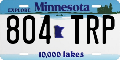 MN license plate 804TRP