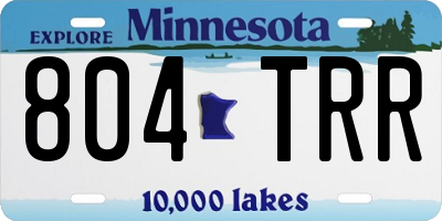 MN license plate 804TRR