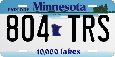 MN license plate 804TRS