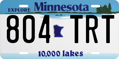 MN license plate 804TRT