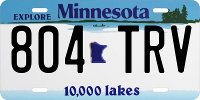 MN license plate 804TRV