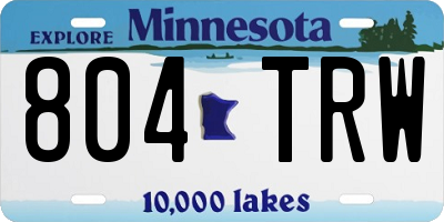 MN license plate 804TRW
