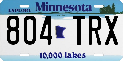 MN license plate 804TRX