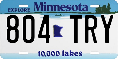 MN license plate 804TRY