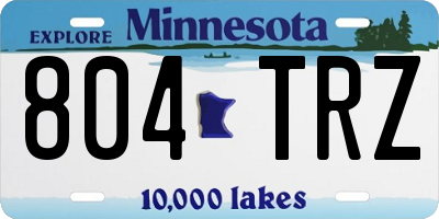 MN license plate 804TRZ
