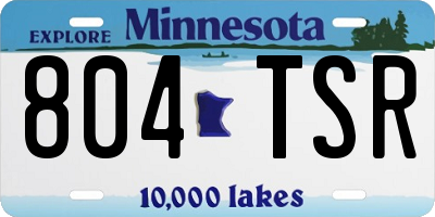 MN license plate 804TSR