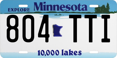 MN license plate 804TTI