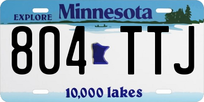 MN license plate 804TTJ