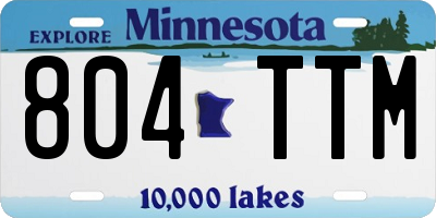 MN license plate 804TTM