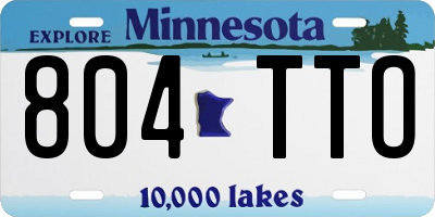 MN license plate 804TTO