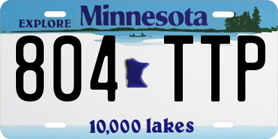 MN license plate 804TTP