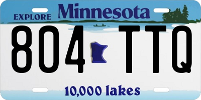 MN license plate 804TTQ