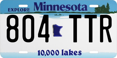 MN license plate 804TTR