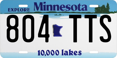 MN license plate 804TTS