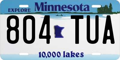MN license plate 804TUA