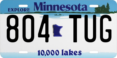 MN license plate 804TUG