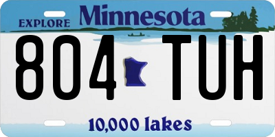 MN license plate 804TUH