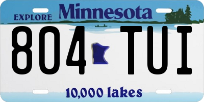 MN license plate 804TUI