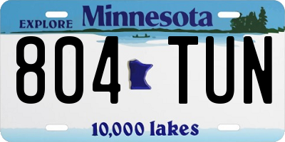 MN license plate 804TUN