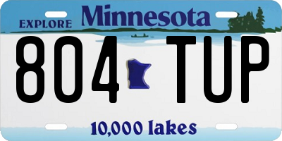 MN license plate 804TUP