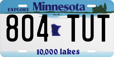 MN license plate 804TUT