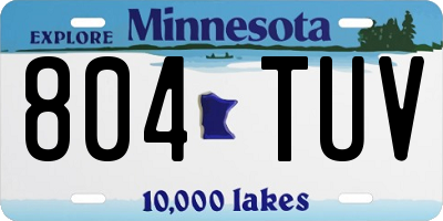 MN license plate 804TUV