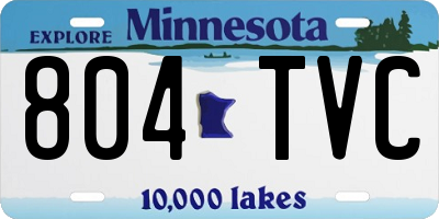 MN license plate 804TVC