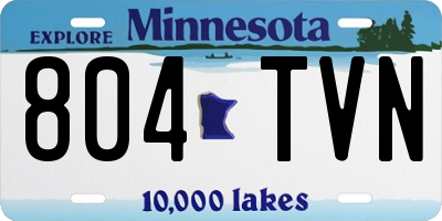 MN license plate 804TVN