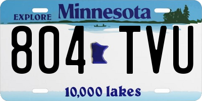 MN license plate 804TVU
