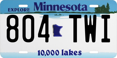 MN license plate 804TWI