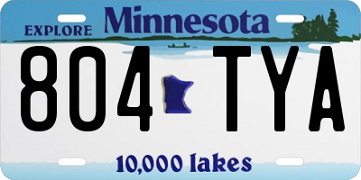 MN license plate 804TYA