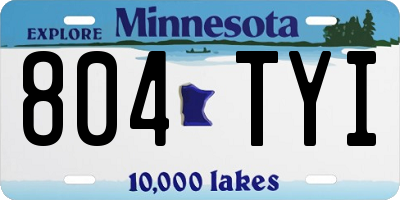 MN license plate 804TYI