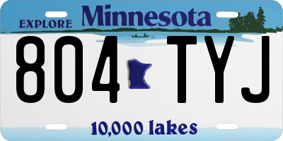 MN license plate 804TYJ