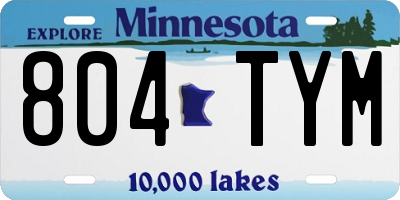MN license plate 804TYM