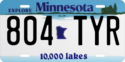 MN license plate 804TYR