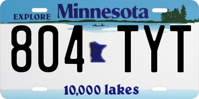MN license plate 804TYT
