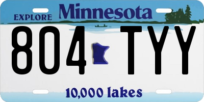MN license plate 804TYY