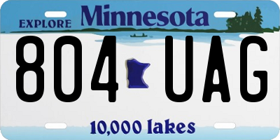 MN license plate 804UAG