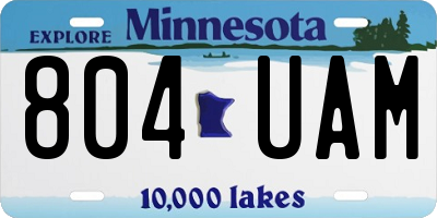 MN license plate 804UAM
