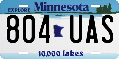 MN license plate 804UAS