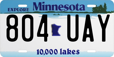 MN license plate 804UAY