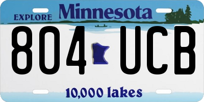 MN license plate 804UCB