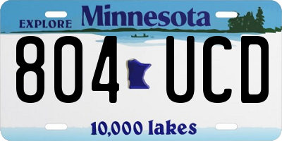 MN license plate 804UCD