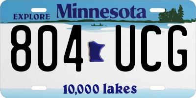 MN license plate 804UCG