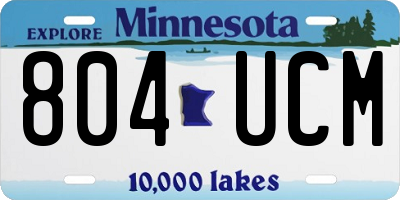 MN license plate 804UCM