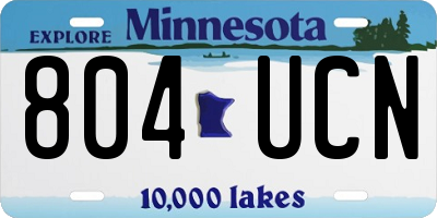 MN license plate 804UCN