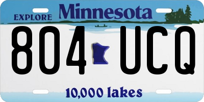 MN license plate 804UCQ