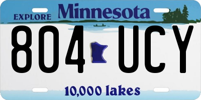 MN license plate 804UCY