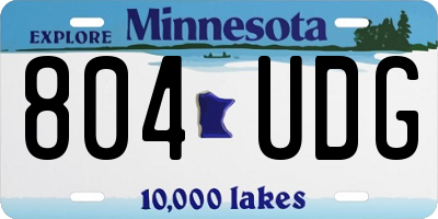 MN license plate 804UDG